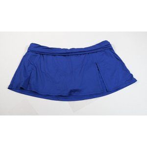 Liz Claiborne Women's Solid Blue Swim Skirt Sz 16